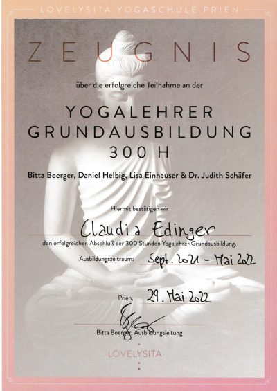 Yoga Lehrer Grund-Ausbildung
