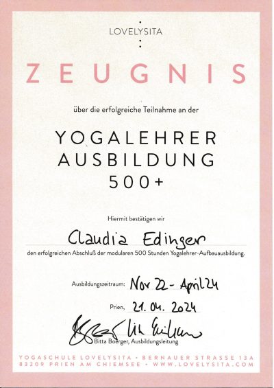 Yoga Lehrer Ausbildung